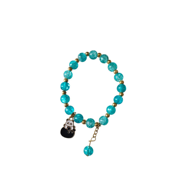 Blue cute beaded bracelet for teens 2025