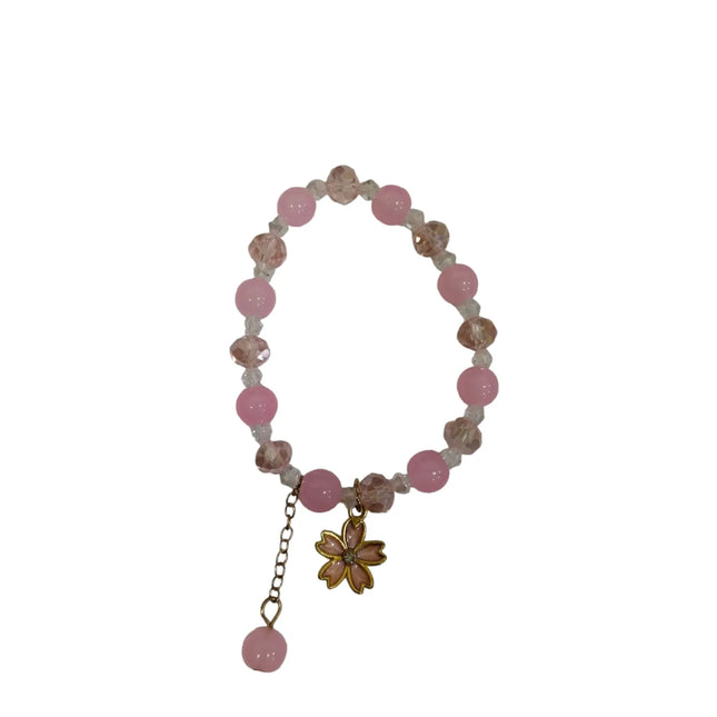 TDF TALES Blush Pink Peach Beaded Bracelet for Teen Girls 2025 – Lightweight Gift