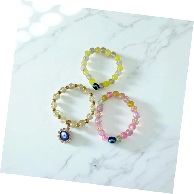 Evil eye combo cute beaded bracelet for teens 2025