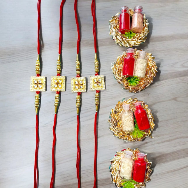"Order now to send rakhi online with traditional pooja items"