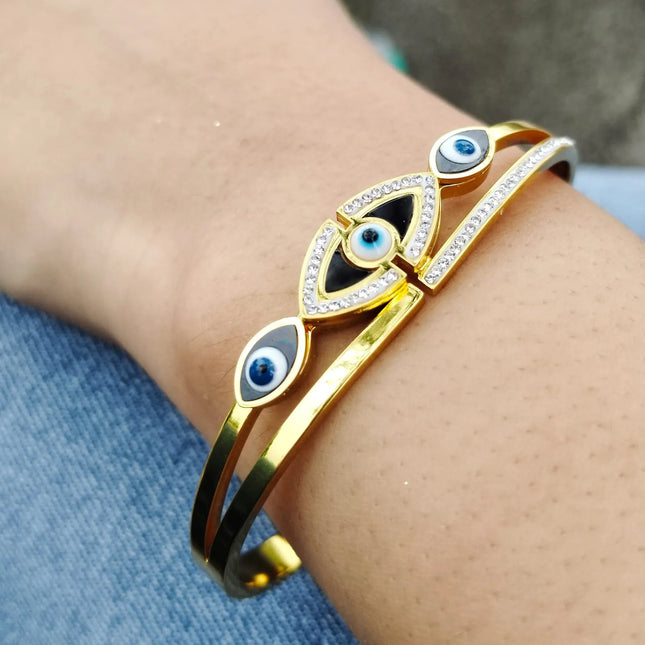 TDF Anti Tarnish Evil Eye Bracelet