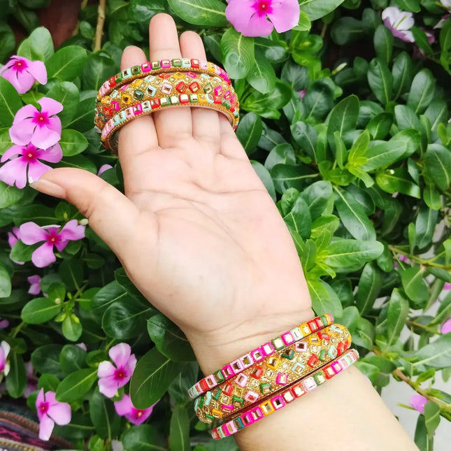 TDF Rang Rasiya Gujarati Mirror Work Bangles
