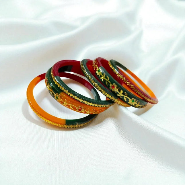 Vibrant Rajasthani Lac Bangle Set