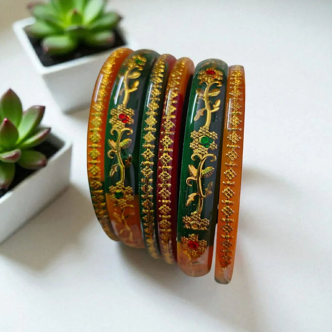 Vibrant Rajasthani Lac Bangle Set